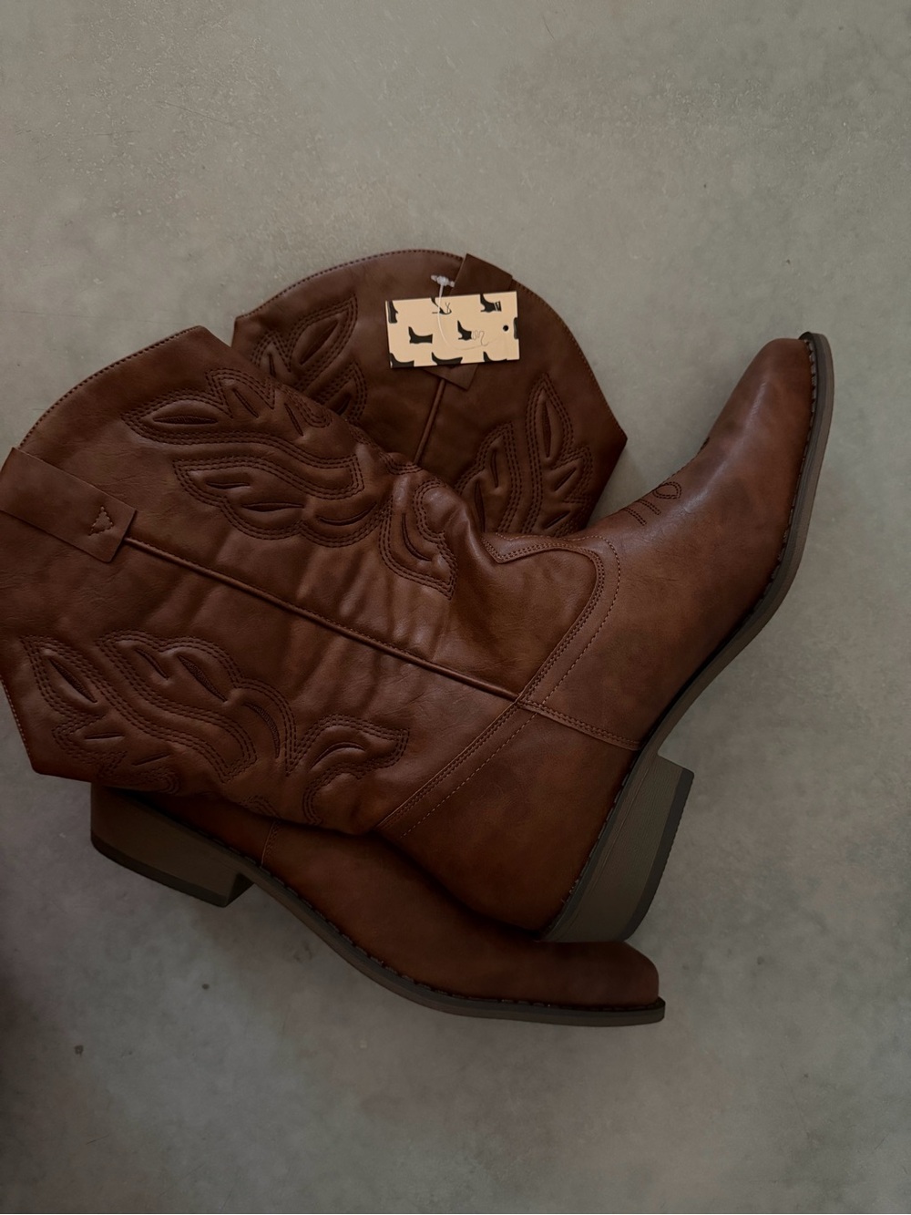 Brown Western Cowboy Boots - Classic Embroidered Shaft - Picture 2 of 4